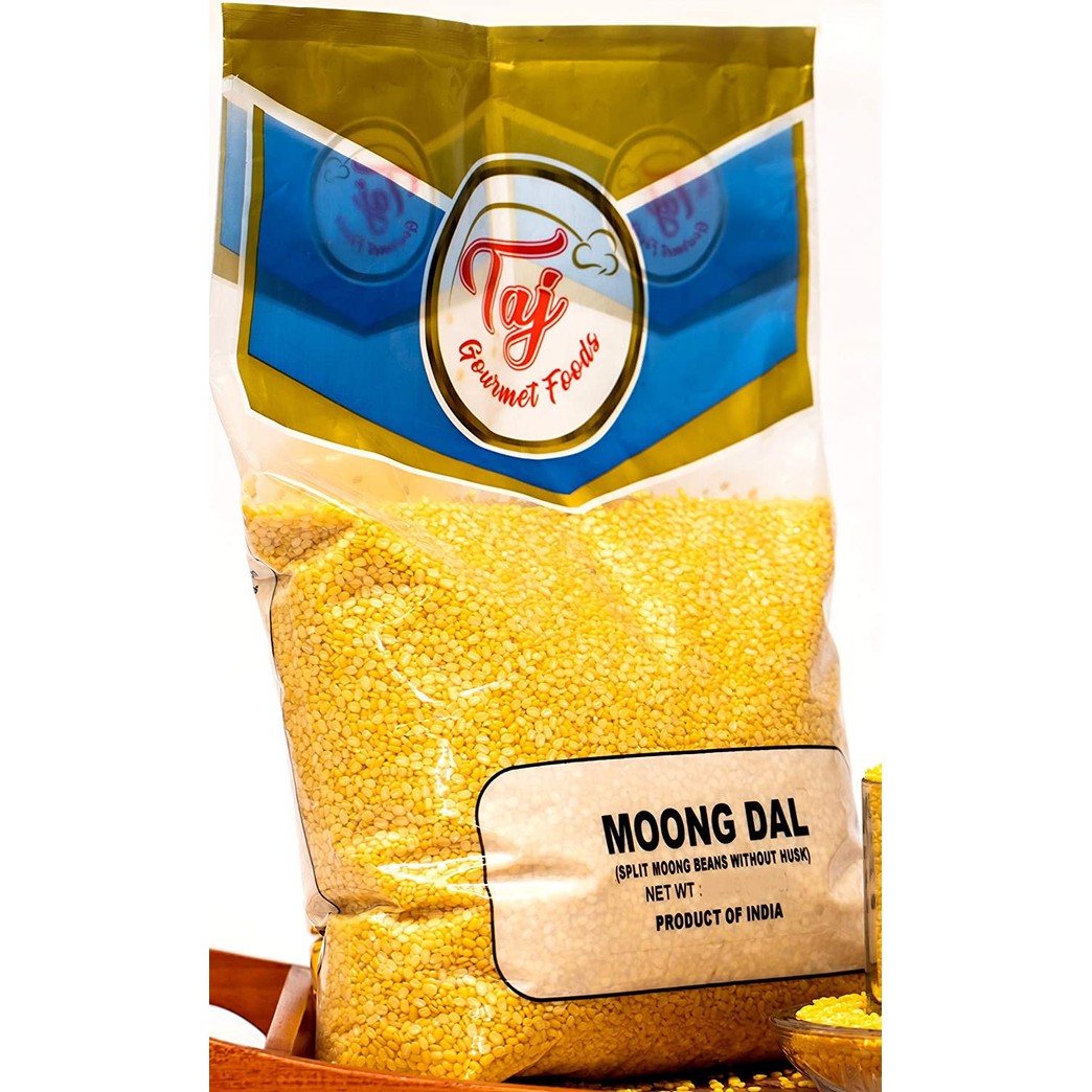 TAJ Premium Indian Moong Dal Mung Lentils (4-Pounds)