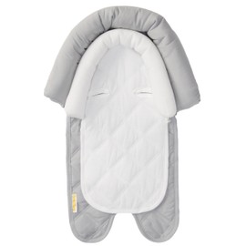 GoldBug Baby & Toddler 2-in-1 Head Support Duo Head Support for Car Seats, Strollers & Bouncers - Grey