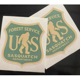 Pair Sasquatch Bigfoot vinyl cut sticker decal 2" X2 .25” Cell Phone Laptop