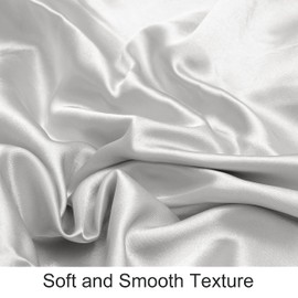 NTBAY Silk Satin Toddler Pillowcases, Small Pillow Case Pillow Cover 14x20 Inches with Envelope Closure, Soft and Silky Cooling Travel Pillow Covers for Nursery, Boys and Girls, Silver Grey, 2 Pack