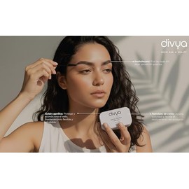 DIVYA l Gel Fijador Transparente con Cepillo, Acabado Natural y Efecto Laminado para Cejas, Fórmula Suave y Orgánica, 20g