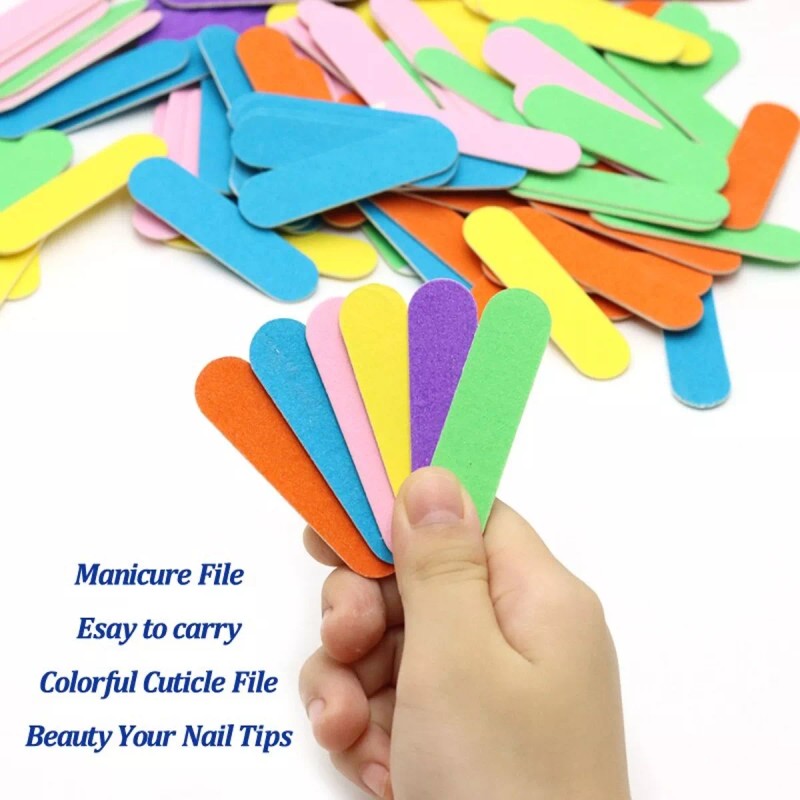 Lucky Day Mini Lima Para Uñas 100 Piezas Colores Variados