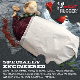 White Butcher Kraft Paper Roll (17.25 Inch by 175 Feet) – Leakproof Food Grade Meat Packing and Wrapping Paper, Unwaxed and Uncoated