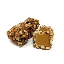 Pecan Rolls Candy Collection. 1 lb of Roasted Pecans surround Praline and Caramel in a Pecan Log. A Gourmet Southern Treat. 2 Pack, 8 oz Logs
