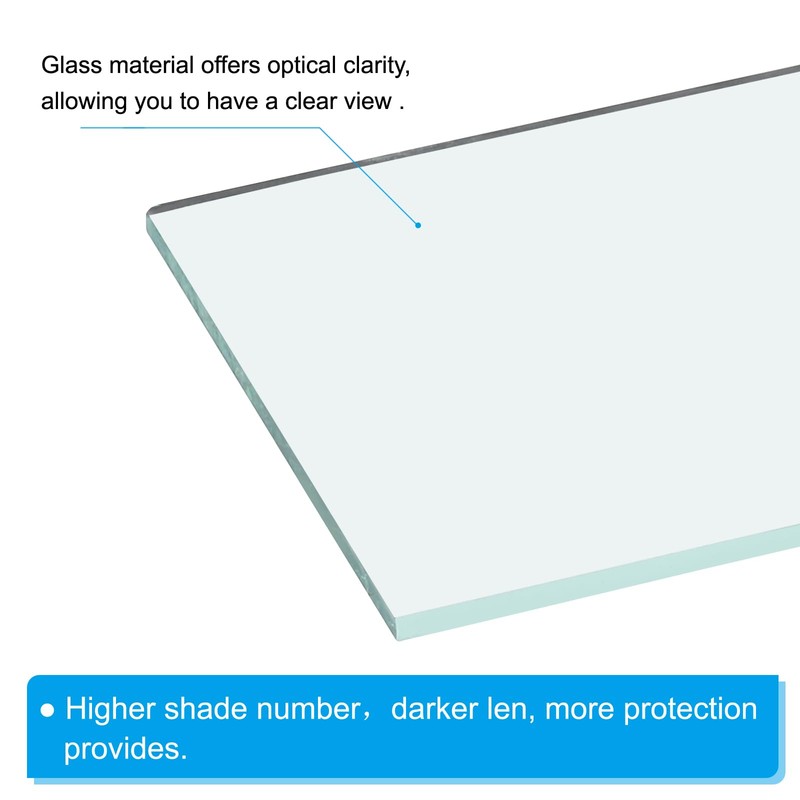 PATIKIL Welding Len 4.25"x 2", 5 Pack Hardened Glass Filter