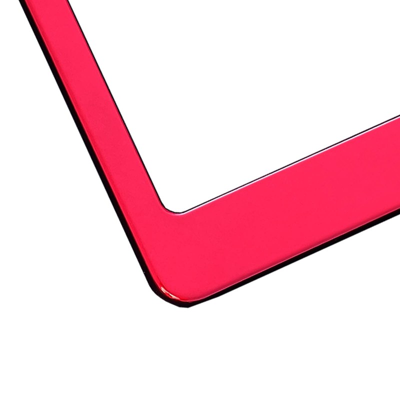 FAIPART License Plate Frame Candy Red Powder Coated Universal Fit