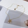 Cute CZ Ballet Shoes Choker Necklace for Women 14k Gold
