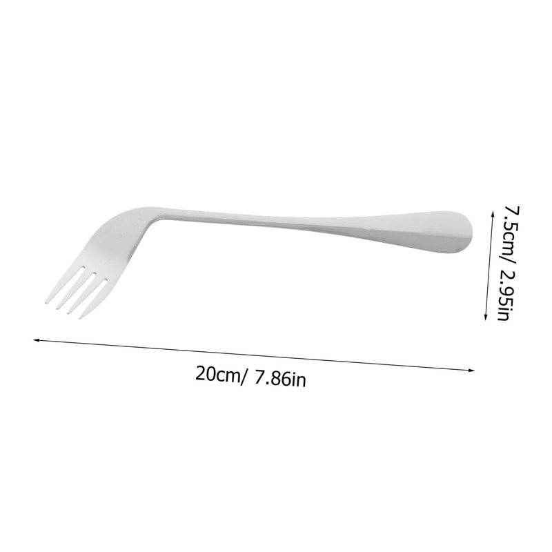 BIUDECO 1Set Ergonomic Angled Eating Utensils Fork and Spoon for