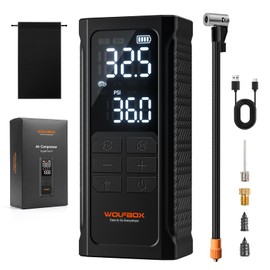 WOLFBOX HyperFlow19 Tire Inflator Portable Air Compressor,150 PSI Cordless
