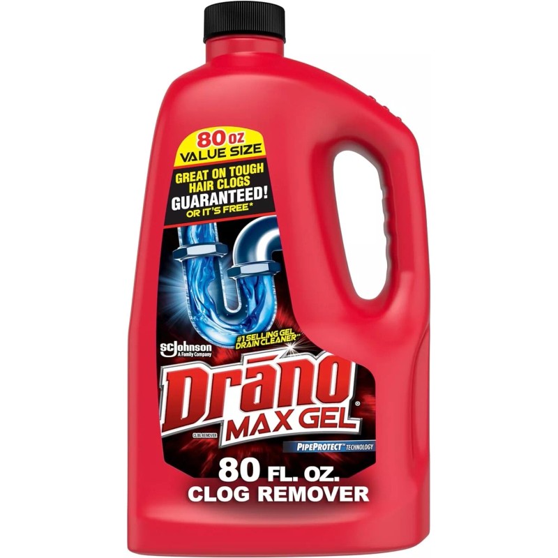 Drano Max Gel Drain Clog Remover, 80 oz - Unclogs