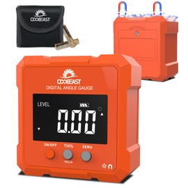 Coobeast Digital Angle Finder, Digital Level Angle Gauge with Backlight & Magnetic Base Compact Digital Protractor Angle Measuring Tool Inclinometer for Woodworking Construction Table Saw Gift for Men