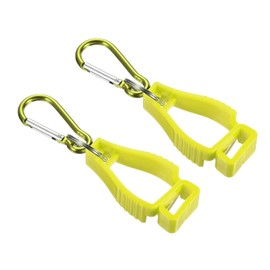 PATIKIL Glove Holder, Pack of 2 Gloves Grabber Clips Prevent Losing Hook Holder Hanger for Glasses Helmets, Yellow