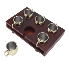 6Pcs Mule Mug Holder Set Sturdy Hammered Cocktail Drink Beer Mule Cup Set for Party Bar Restaurant Set 2