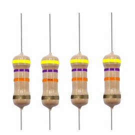 California JOS 47K Ohm Carbon Film Single Fixed Resistor 1/2 W (0.5 Watts) 5% Tolerance, (47K R, 47K ohm, 47K Ω) Resistor (10 Pack)