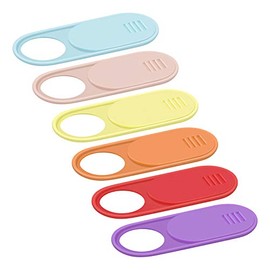 Webcam Camera Cover Slide, Webcam Cover for Laptop 0.028-Inch Ultra-Thin Webcam Cover Blocker, Protect Your Visual Privacy and Security (New Multi-Color - 6 Pack)
