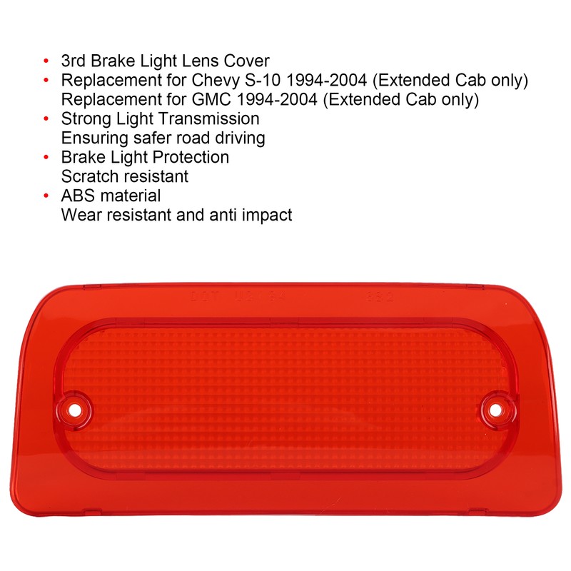 3rd Brake Light Lens Cover Car Exterior Accessory Replacement for