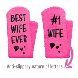 Funny Christmas Wife Gifts for Wife from Husband, Best Wife Ever Gifts - Stocking Stuffers for Wife Gift Ideas, Best Wife Presents, Fun Anniversary Xmas Gifts for Wife, Birthday Gifts for Wife Socks