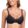 Lemorosy Women's Full Coverage Minimizer Lace Bra Plus Size Non