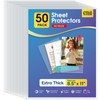 KTRIO No Holes Sheet Protectors 8.5 x 11 Inch Heavy