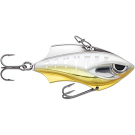 Rapala - FISHING LURE RAP-V Blade - Plastic/metal construction - Fresh freshwater fishing - Variable swimming depth - Size 5cm / 10g - Made in Estonia - Albino Chrome Tiger