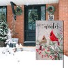 JIMOWANG Winter Cardinal Bird Garden Flag 12" x 18" Vertical