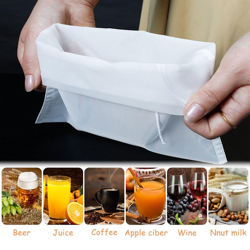 8 Pcs Nut Milk Mesh Bag,Cheese Cloths for Straining,Muslin Strainer