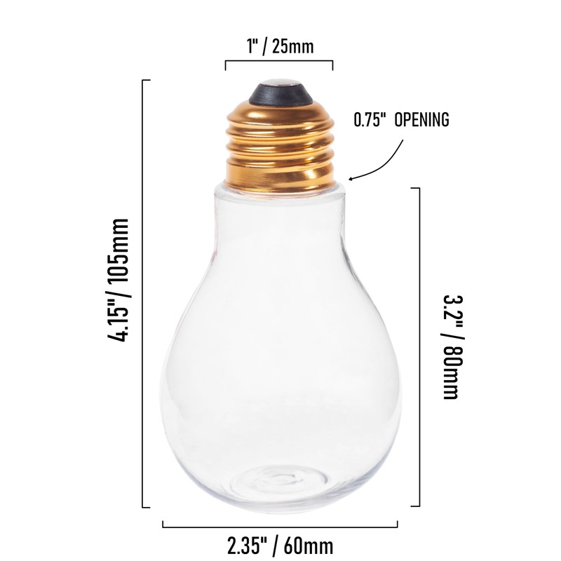Creative Hobbies® Clear Fillable Plastic Light Bulbs – DIY Crafts,