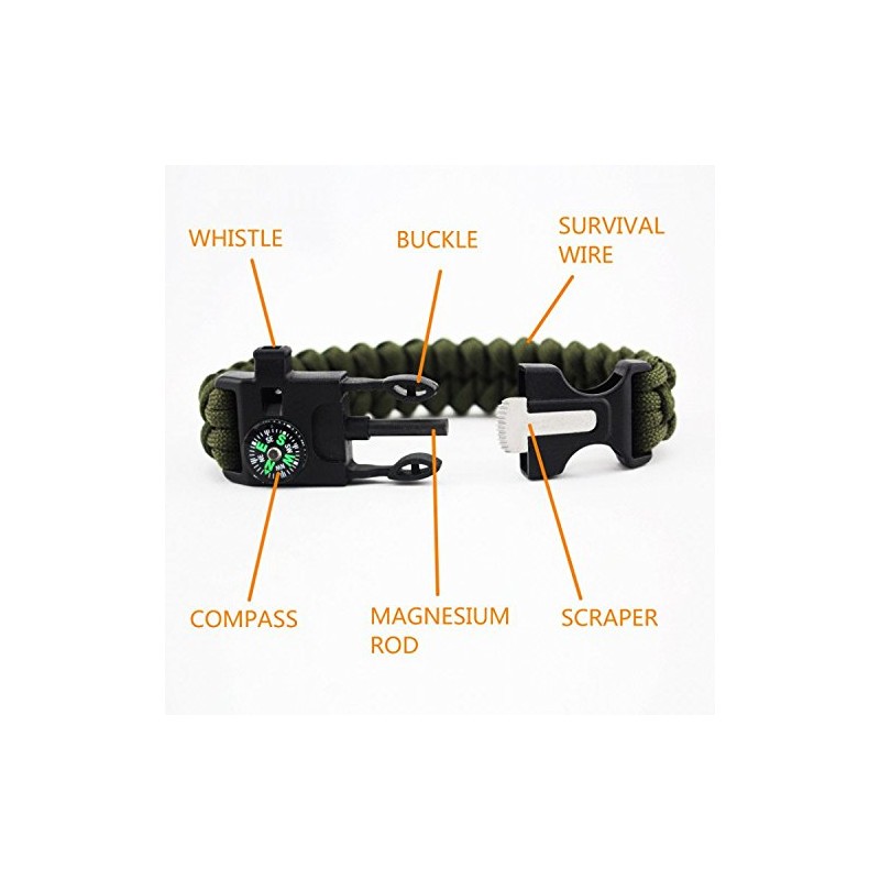Coronel TX Pulsera de Supervivencia 5 en 1 de Paracord
