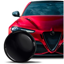 Skino Eu Compatible with Alfa Romeo Emblem Badge Bonnet/Boot 74 mm for Giulietta 940 MiTo 156 147 159 GT Brera Spider 939 Black EA 13