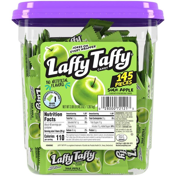 Laffy Taffy Jar, Sour Apple, 145 Count