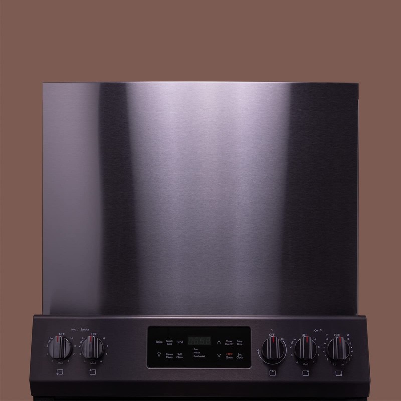 Stainless Steel Backsplash, 30" X 23.25" with Hemmed Edges