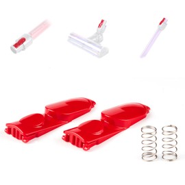 2 Pack Cleaner Head Clip Latch Tab Button Replacement for Dyson V7 V8 V10 V11 V15 Vacuum Cleaner Extension Wand Clip Button, Wand Tube/Illumination Tool Button with Spring