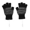 USB Beheizte, Winterheizhandschuhe für Männer und Frauen,Waschbar Halbfinger Warmer Fäustling