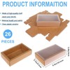 26 PCS Rectangle Drawer Kraft Boxes Small Cardboard Present Packaging