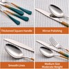 Lekoton 20 Piece Green and Orange 18/0 Flatware Utensil Set