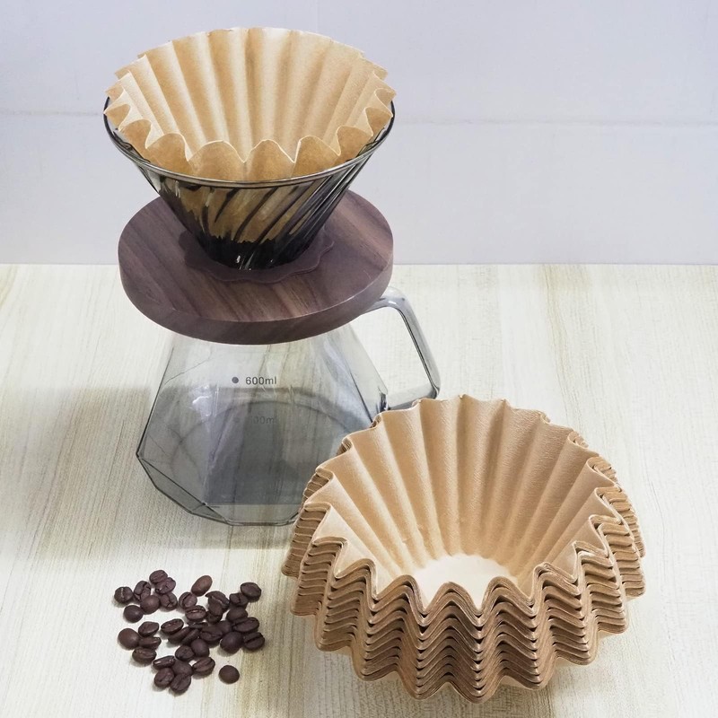 MUCXNIIY 2-5 Cup Coffee Filters, Pack of 100 Unbleached Coffee
