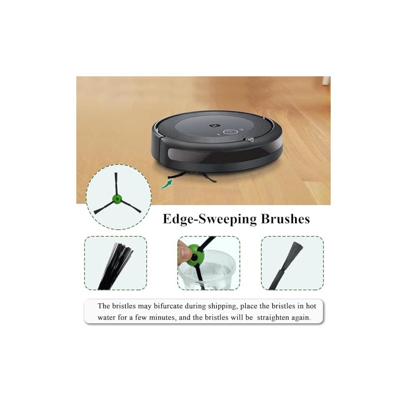 10 Pack Replacement Side Brushes Compatible with iRobot Roomba i