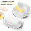Butter Dishes with Lid for Countertop Refrigerator, Plastic Butter Dish