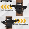NouraVita Self-Locking Gate Latch Heavy Duty Post Mount Wood/PVC Fence