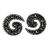 Touch Jewellery 925 Stirling Silver Swirl Stud Earrings With Marcasite
