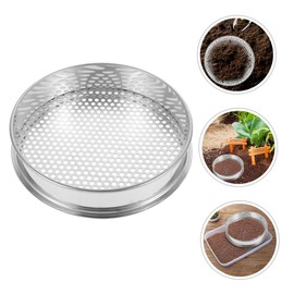 BIUDECO 1pc Fine Mesh Soil Sieve Multi-Purpose Kitchen Sifter Stainless Steel Pearl Sieve for Bean Grading
