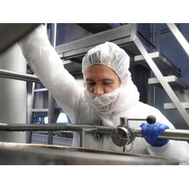 ABENA Beard Cover |Extra Large | White | PP | Non-Sterile | Elastic Around The Head | Single Use | Pack of 100 Beard Nets | Ideal for Kitchen Workers and Perfect Beard Hair Nets for Catering.