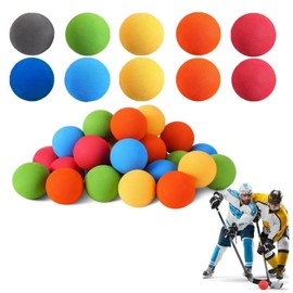 18pcs Soft Foam Balls, 42mm Lightweight Play Ball Mini Hockey Practice Balls for Indoor Floor Stick Nets Party