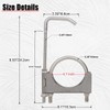 Elifecenter Heavy Duty 4 Inch Stainless Exhaust Clamp with Hanger