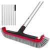 Swimming Pool Brush with Pole - 17.5" Wall Brush with