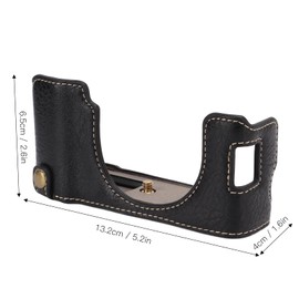 Leather Camera Case Leather Camera Half Case Camera Protective Case Bottom Opening Version for X100V(Black)
