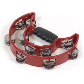 Alice Hand-Held Tambourine, Red - Metal Jingles