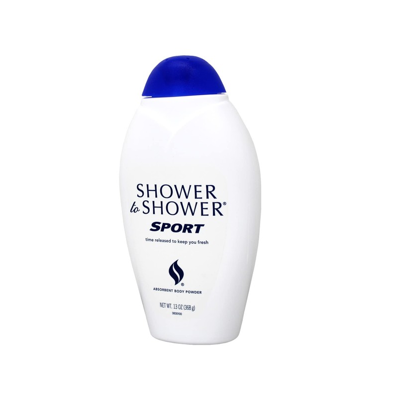 Shower to Shower Absorbent Body Powder, Sport, 13-Ounce Bottles (Pack
