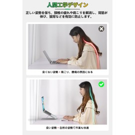 FGGF Laptop Stand, PC Stand, Aluminum Alloy, Tablet Stand, Foldable, Lightweight, Stable, Heat Dissipation, Anti-Slip, Ergonomic Design, Storeable, Home, Work, Portable (White)