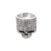 Chino Antrax Silver Plated Skull Ring Cubic Zirconia Sinaloa Cartel